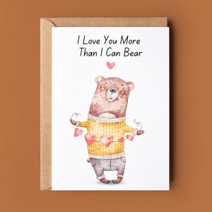 Bear Pun Happy Anniversary Card - Cute Card For Her - Anniversary Card For Her - Bear Lover Anniversary Card - Bear Lover Card