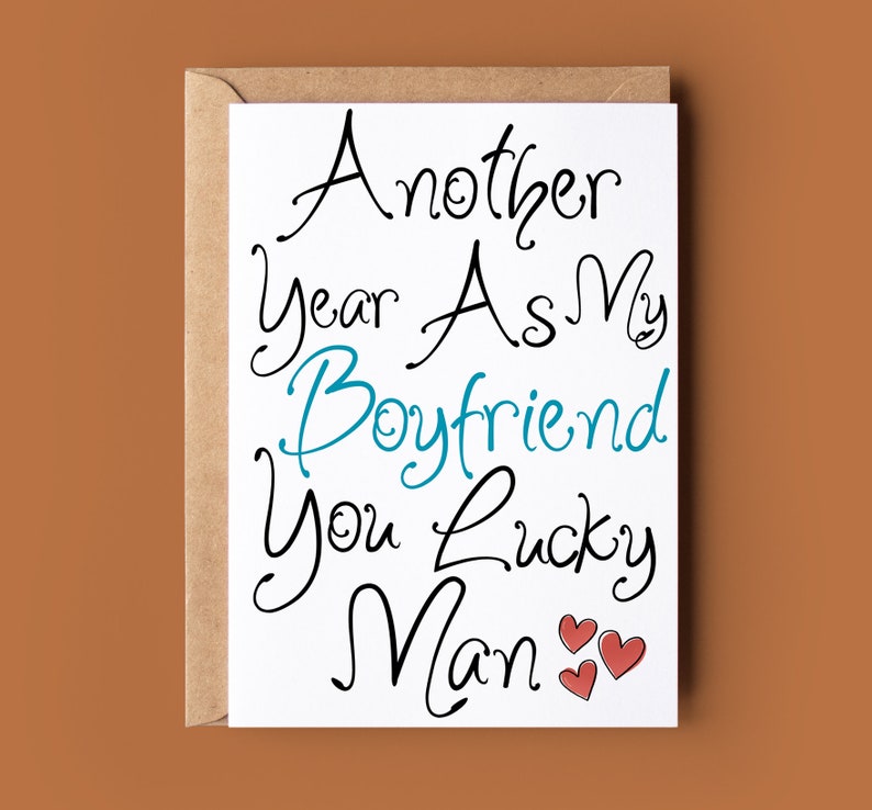 Funny Boyfriend Anniversary Card - Personalised Boyfriend Valentine ...