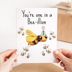 Niedliche Biene Alles Gute zum Geburtstag Karte - Lustige Biene Geburtstagskarte - Bee Pun Grußkarten - Individuelle Geburtstagskarte - Bienenliebhaber Karte - Karte Für Papa