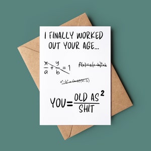 Carte de joyeux anniversaire drôle - Carte d'anniversaire grossière - Carte de voeux de plaisanterie - Votre carte vieillissante - Carte pour lui - Carte pour elle