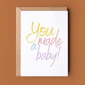 Usted hizo una tarjeta de felicitación del bebé - Tarjeta de felicitación para el nuevo bebé - Tarjeta de felicitación personalizada del bebé - Tarjeta de nuevos padres - Tarjeta de baby shower
