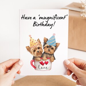 Happy Birthday Card - Funny Dog Birthday Card - Cute Pun Greetings card - Customised Watercolour Birthday Card - Dog Lover Card