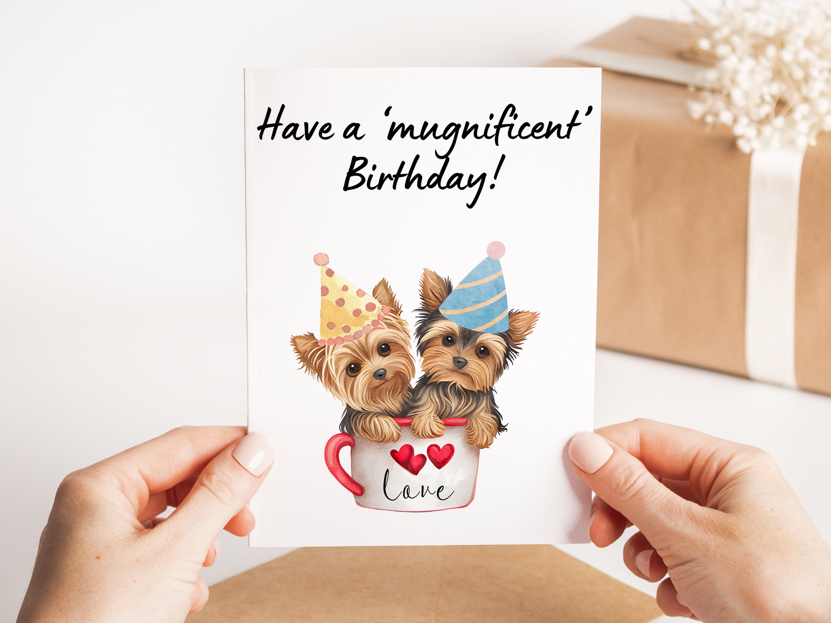 Happy Birthday Card - Funny Dog Birthday Card - Cute Pun Greetings Card ...