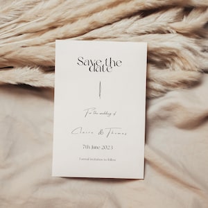 Save the Date Simple Save the Date Modern Save the Date Personalised Save the Date Save the Date Invitations, Claire & Thomas Set