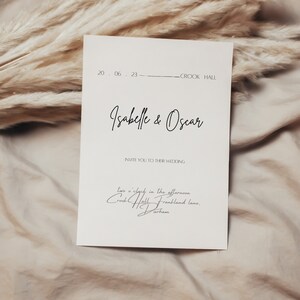 Wedding invitation Modern Wedding Invitation Simple Wedding Invitation Elegant Wedding Invitation Stationery, Isabelle & Oscar Set