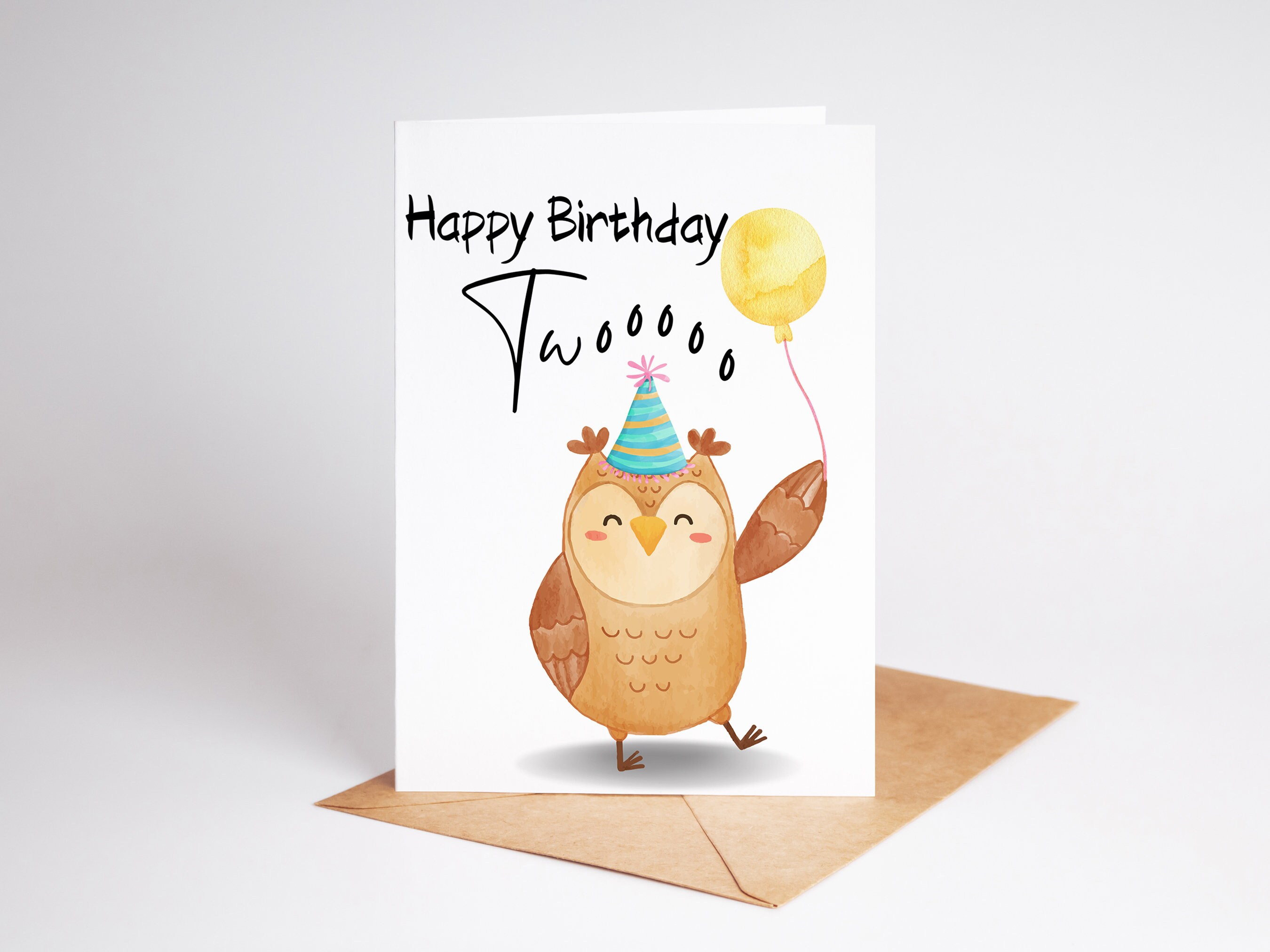 Owl Happy Birthday Card - Funny Birthday Card - Owl Pun Greetings Card ...