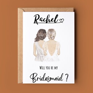 Serez-vous ma carte de demoiselle d'honneur - Carte de jour de mariage - Carte de demoiselle d'honneur - Carte de demoiselle d'honneur nom personnalisable - Carte de mariage personnalisée pour un ami