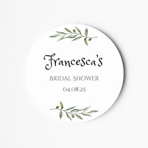 Brautparty Aufkleber - Personalisierte Aufkleber für die Brautparty - Einfache Blumenaufkleber - Moderne Hochzeitsetiketten - Eleganter Hochzeitsaufkleber