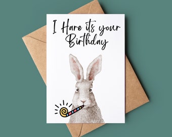 Geburtstagskarte Für Frauen 'Love & Hugs' – Mit Hase & Maus, Kupferfolie, 16,2x14,6 Cm, UK-Handmade