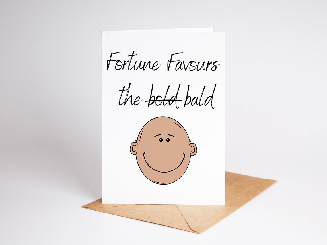 Funny Happy Birthday Card Birthday Card for Bald Man Rude - Etsy
