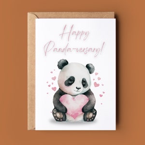 Carte d’anniversaire Cute Panda Pun - Carte d’anniversaire personnalisée - Carte Panda Lover - Carte d’anniversaire drôle - Carte pour lui - Carte pour elle