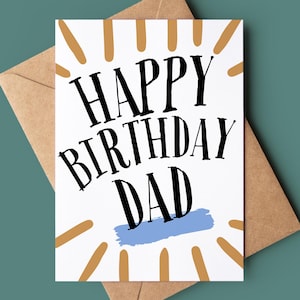 Biglietto di buon compleanno per papà - Biglietto di compleanno personalizzato per papà - Biglietto di auguri per papà - Biglietto di compleanno per papà - Biglietto di compleanno per papà