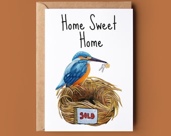 Congratulations New Home Card - Funny Bird Card - Bird Nest Greetings Card - Customised Birthday Card Animal Lover - Congrats On Moving Card