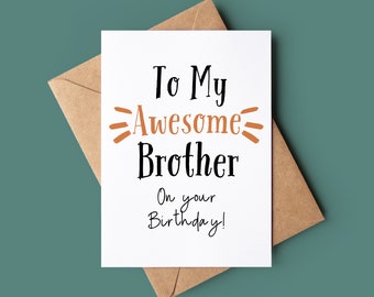 Awesome Brother Birthday Card: One Awesome Human Bean, Funny Birthday ...