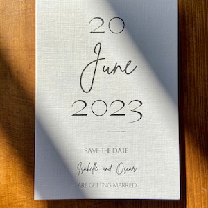 Save the Date Elegant Save the Date Modern Save the Date Simple Save the Date Invitation Stylish Save the Date, Isabelle & Oscar Set