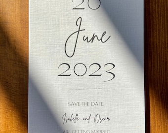 Save the Date Elegant Save the Date Modern Save the Date Simple Save the Date Invitation Stylish Save the Date, Isabelle & Oscar Set