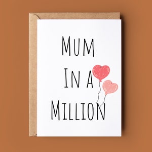 Carte de joyeux anniversaire - carte d'anniversaire de maman - carte de voeux pour mère - carte d'anniversaire personnalisée - carte de voeux faite main - carte de fête des mères