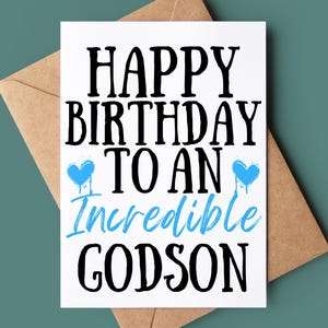 Fantastico biglietto di auguri per il compleanno del figlioccio - Biglietto di auguri per il figlioccio - Biglietto di auguri per il compleanno del figlioccio - Biglietto per un incredibile figlioccio