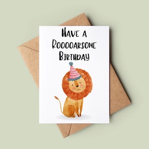Paper Salad HAPPY BIRTHDAY Lion Roarsome Birthday Paper Salad HAPPY BIRTHDAY Lion Roarsome Birthday