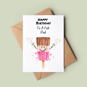 Tarjeta de cumpleaños de papá fabulosa - Tarjeta de cumpleaños de papá personalizada - Tarjeta de felicitación de papá divertido - Tarjeta de cumpleaños para padre - Tarjeta de juego de palabras de cumpleaños de broma para papá