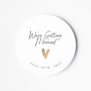 Adesivi Ci sposiamo - Adesivi personalizzati di ringraziamento per matrimonio - Etichetta per matrimonio elegante - Adesivi per bomboniere - Adesivo moderno
