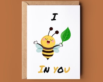 BYANIKA Motivationskarte „We Believe In You“ – A6 (10,5x14,8 Cm) Mit Bienen-Design & Braunem Umschlag