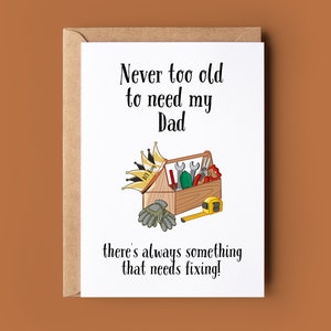 D.I.Y King Dad Fathers Day Card - Carte d'anniversaire pour lui - Carte de voeux pour papa - Carte d'anniversaire pour papa - Carte de beau-père - Carte drôle pour papa