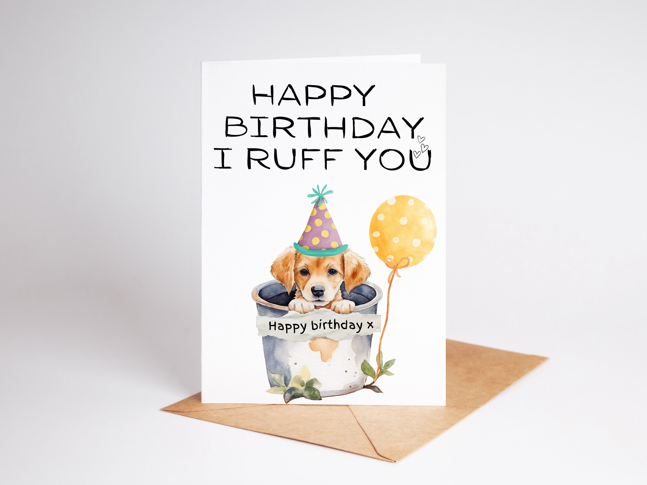 Happy Birthday From the Dog Card Funny Dog Birthday Card - Etsy