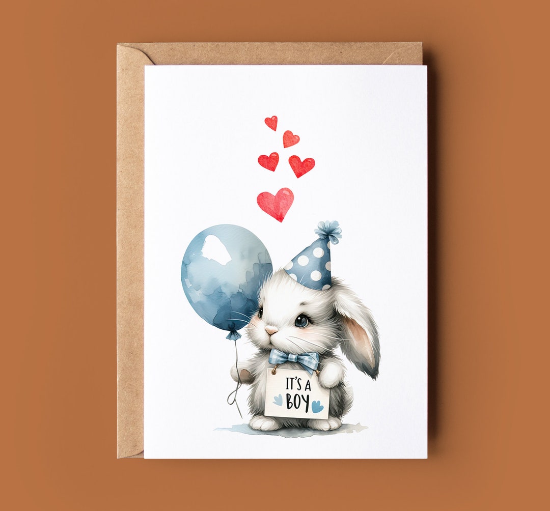 New Baby Congratulations Card - Its A Boy Congrats Card - Welcome to ...