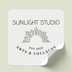Matt Business Stickers - Square Stickers - Small Business Label - Packaging Sticker - Postage Sticker - Logo Stickers - Custom Stickers