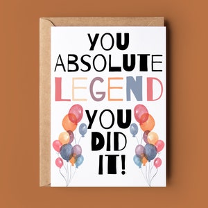 Vous carte de félicitations de légende absolue - carte de motivation - carte de voeux de remise des diplômes - encouragement personnalisé - carte de réussite