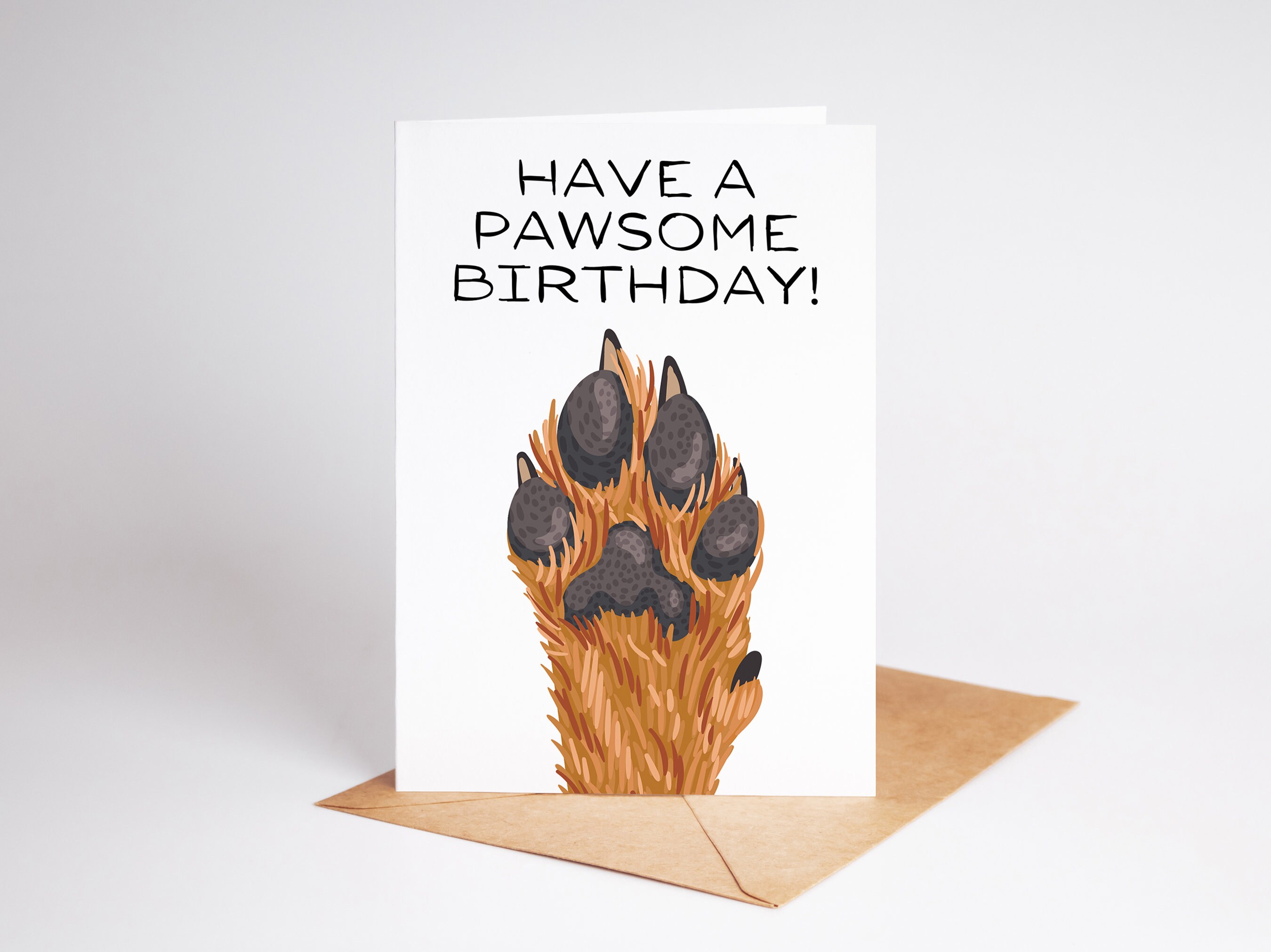 Dog Happy Birthday Card - Funny Dog Pun Birthday Card - Cute Dog ...