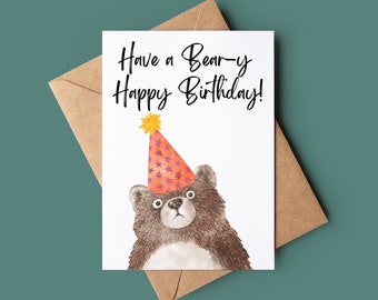 Twizler Carte D'anniversaire Amusante Avec Ours Polaire Et Vin