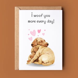 Verjaardagskaart grappige hond - kaart schattige hond voor haar - kaart voor hem - kaart hondenliefhebber - kaart dierenliefhebber - grap hond woordspeling - aquarel kaart