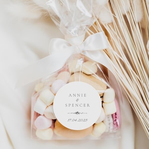 Hochzeitsaufkleber - Personalisierte Namensaufkleber für Braut und Bräutigam - Konfetti Etikett - Hochzeitsbevorzugungsaufkleber - Moderner Hochzeitsaufkleber