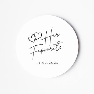 Ihre Lieblingsaufkleber - Personalisierter Etikettenaufkleber - Moderne Hochzeitsaufkleber - Eleganter Hochzeitsaufkleber - Cocktailaufkleber - Schnapsglasaufkleber