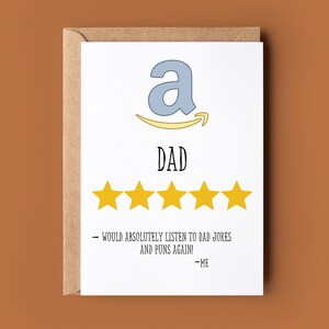 Carte d'examen Amazon drôle pour la fête des pères - carte de fête des pères pour papa - carte de voeux pour papa - carte de joyeux anniversaire pour papa - carte pour beau-père