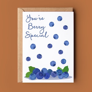 You&#39;re Berry Special Card - Congratulations Pun  Card - Funny Congrats Greeting Card - Encouragement Card - Achievement Card - Joke Pun Card