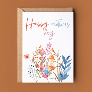 Alles Gute zum Muttertag - Blumen Muttertagskarte - Grußkarte für Mama - Individuelle Geburtstagskarte - Boho Karte für Mutter - Süße Karte für Mama
