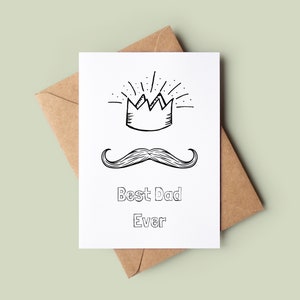 Gelukkige vader verjaardagskaart - verjaardagskaart beste vader ooit - wenskaart vader - verjaardagskaart voor vader - Vaderdagkaart voor papa - stiefvaderkaart
