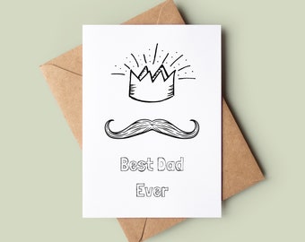 Alles Gute zum Geburtstag Dad Karte – Beste Dad überhaupt Geburtstagskarte – Papa Grußkarte – Bday Karte für Vater – Vatertagskarte für Papa – Karte