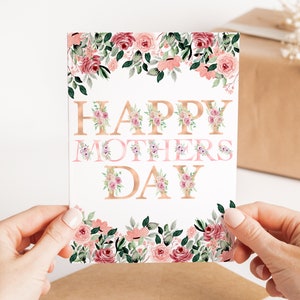 Alles Gute zum Muttertag - Blumen Muttertagskarte - Grußkarte für Mama - Individuelle Geburtstagskarte - Boho Karte für Mutter - Süße Karte für Mama