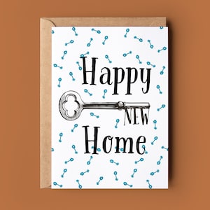 Gefeliciteerd New Home Card - Happy New Home Card - Sleutel tot een nieuw huis - Moving House - House Warming Card - Congrats On The Move Card