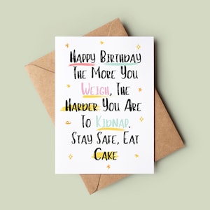Happy Birthday Card - Funny Birthday Card - Joke Greetings Card - Birthday Card For Friend - Rude Bday Card - Birthday Card Gift