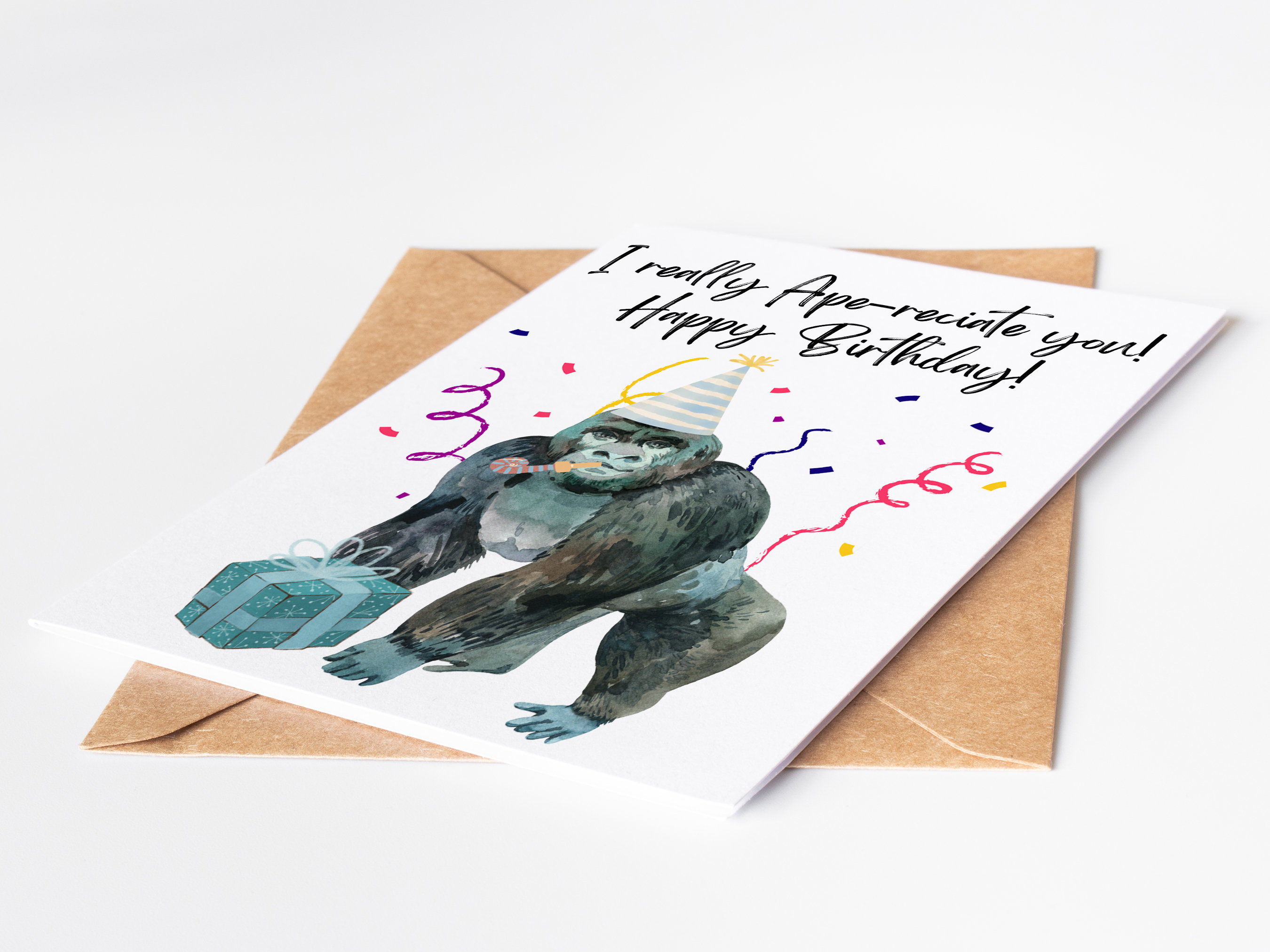 Happy Birthday Card Personalised Funny Ape-reciate You Birthday Card ...