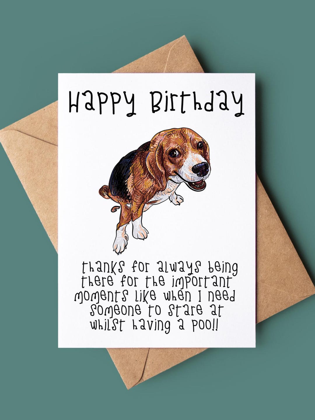 Happy Birthday From the Dog Card - Personalised Funny Birthday Card ...
