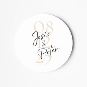 Hochzeitsetiketten-Aufkleber – personalisierte Braut- und Bräutigam-Namensaufkleber – Konfetti-Etikett – Hochzeits-Gastgeschenk-Aufkleber – moderne Hochzeitsaufkleber