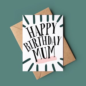 Gelukkige verjaardagskaart voor mama - gepersonaliseerde mama verjaardagskaart - mama wenskaart - verjaardagskaart voor moeder