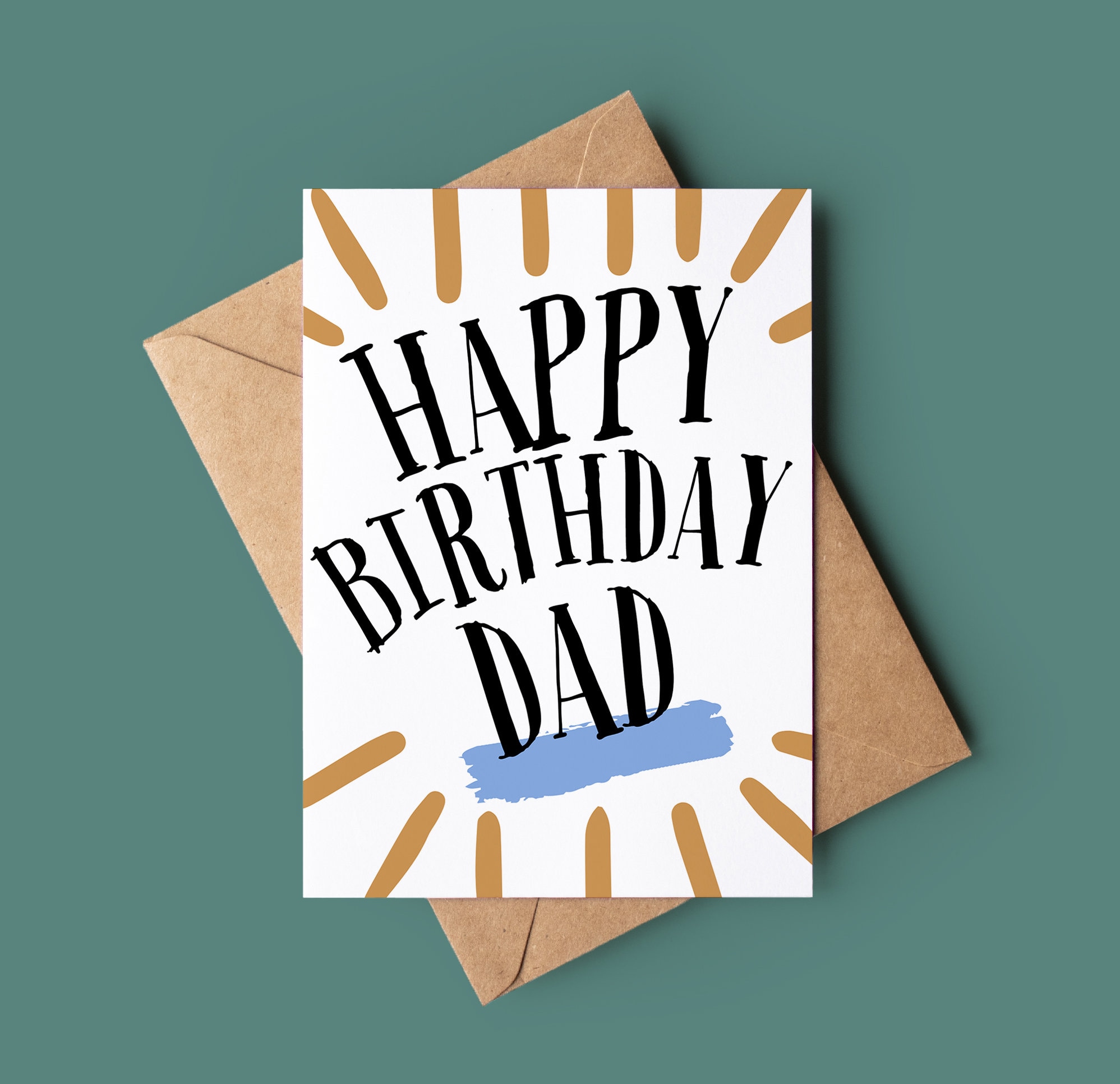 Happy Birthday Dad Card Personalised Dad Birthday Card Dad Greetings