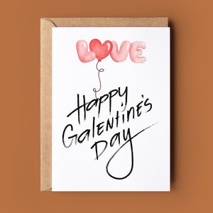 Tarjeta del Día de Galentine Feliz - Tarjeta de San Valentín divertida - Tarjeta de San Valentín romántica - Tarjeta de San Valentín linda - Tarjeta para San Valentín - Tarjeta para ella